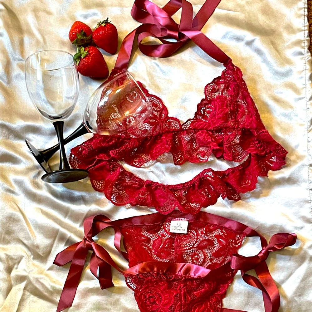 Red Lace Lingerie Set